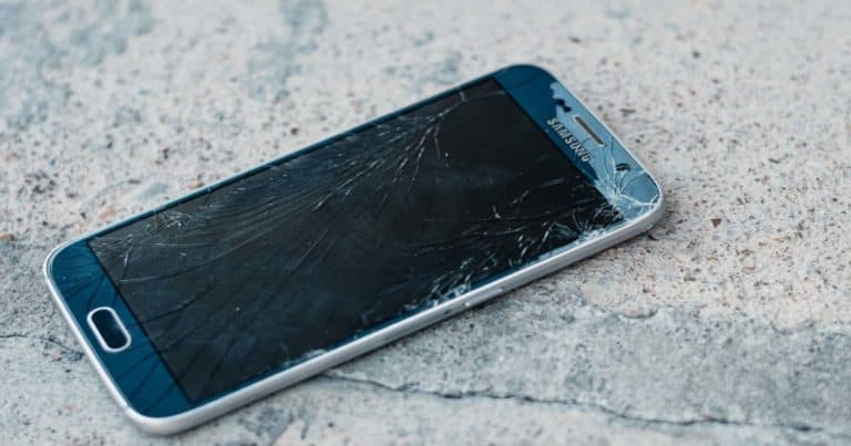 Broken mobile phone