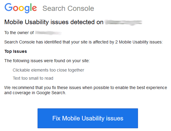 Mobile usability issues email